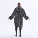 Hoodies Blankets Hooded Double Layer Brushed Hoody Lazy
