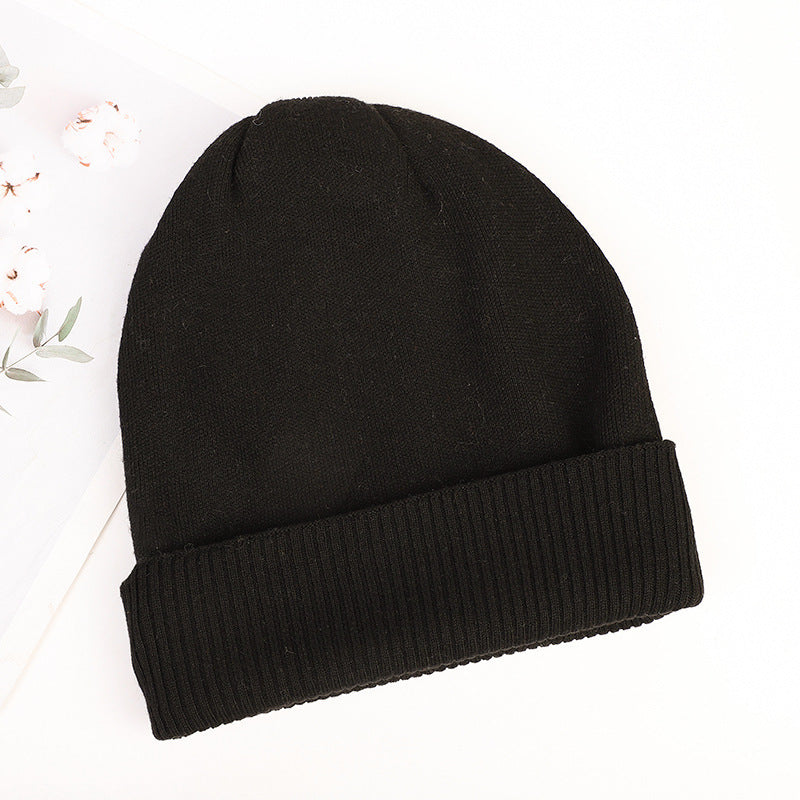 Men Winter Hats Women's Autumn and Winter Hat All-Matching Beanie Hat Thickened Warm Cotton Cap
