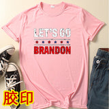 Let'S Go Brandon T Shirt Summer Personalized English Printed Short Sleeve T-Shirt