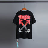 Off Whtie T Shirts Dissolved Arrow Men And Women Same Style Fashion Brand Short Sleeve