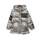Women Winter Coats Puffer Jacket Down Coat Fall Winter Hooded Down Jacket Female Loose White Duck Down Coat