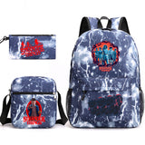 Stranger Things Hellfire Club Backpack Three-Piece Backpack Printed Pattern