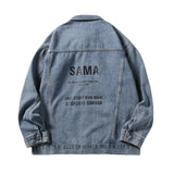Denim Varsity Jacket Men's Denim Jacket Loose Jacket Versatile Casual Baseball Uniform