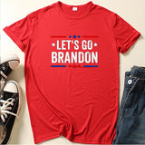 Let'S Go Brandon T Shirt English Letter Pattern Short Sleeve T-Shirt
