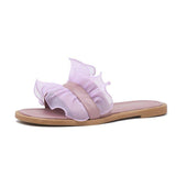 Women Open Toe Sandals Flats Summer Lace Fashion Sandals