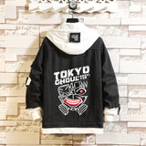 Comic Denim Jacket Men and Women Fashion Fall Winter Cowboy Sweater Coat Top