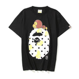 Shark Print T Shirt Summer Cartoon Anime Animal Print Short Sleeve T-Shirt