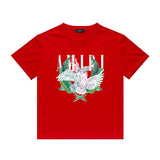 Amiri T Shirt Color Parrot Printing Casual Hip Hop Short Sleeve T-shirt