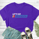 Let'S Go Brandon T Shirt Letter Print Teen Casual Loose-Fitting T-Shirt Short Sleeve Top