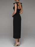 Bridesmaid Dress Spring/Summer Women'S Sexy V-Neck Strap Sheath Dress