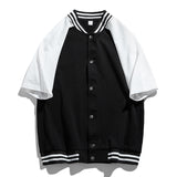 Baggy Baseball Jersey Men's Summer Cardigan Short-Sleeved Baseball Uniform T-shirt Loose