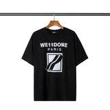 We11 Done T Shirts Logo Printed Welldone Short Sleeve T-shirt Men and Women Loose