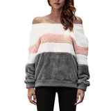 Women Winter Coats Autumn Sweaters Women's Clothing Loose Women's Striped Sweater