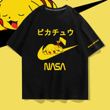 Men and Women Pokemon Pikachu T Shirt Pikachu Joint Name Short Sleeve T-shirt