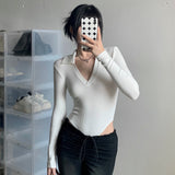 Maddy Euphoria Outfits Women's Spring and Autumn Sexy Women's Long Sleeve V-neck