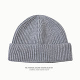 Toboggan Hat Knitted Skullcap Trendy Autumn and Winter