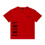 Amiri T Shirt Five-Star Letter Print Casual Hip Hop round Neck Short Sleeve T-shirt