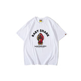 WGM Closing Shark Print Short Sleeve Loose T-shirt