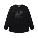 Palm Angels Sweatshirts Puff Print Long Sleeve T-shirt Men and Women