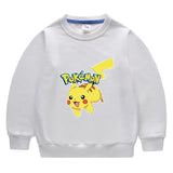 Children Pokemon Pikachu Hoodie Men and Women Baby Cotton Top