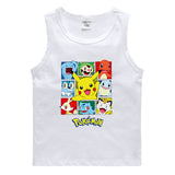 Children Pokemon Pikachu T Shirt Summer Casual Solid Color