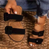 Women Open Toe Sandals Flats Summer Flat Casual Slippers