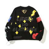 Cpfm Sweatshirt Printed Graffiti Loose round Neck Sweater