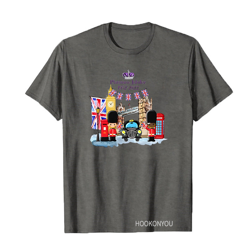 Inspired by Queen's Platinum Jubilee 2022 Elizabeth 70 Years T-shirt Crew Neck T-shirt