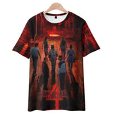 Stranger Things T Shirt 3D Digital Printing Loose Casual Short Sleeved T-shirt