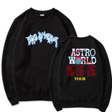 Travis Scott Astroworld Hoodie Sweater Fashion Men's and Women's round Neck Sports