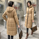 Women Winter Coats Puffer Jacket Down Coat Winter Positive and Negative Double-Sided Wear Thin Hood Warm White Duck Down