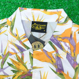 Drew House Drew Smiley Face Bird of Paradise Maple Leaf Shirt Floral Loose High Street Casual Men's and Women's Short Sleeve Shirt