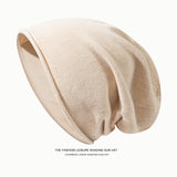 Toboggan Hat Knitted Hat Spring and Autumn Black Woolen Cap Closed Toe Beanie Hat Men