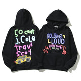 Grafitti Sweatshirts Travis Scott Rolling Color Hand Painted Graffiti Hooded Sweater