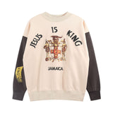 Jesus Is King T Shirt Kanye West Drop Shoulder Oversire Sweater