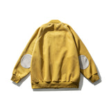 Yellow Varsity Jacket Fall Jacket Coat Men's Baseball Uniform Workwear Top Clothes