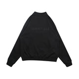 Fog Fear Of God Essentials Hoodie Half Zipper Sweater Back Alphabet Plus Velvet Stand Collar Sweater Men