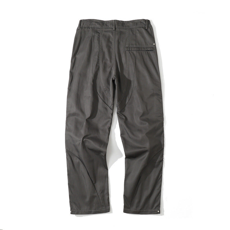 Man Fall Outfits Cargo Pants Function Vibe Style Nylon Side Zipper Tooling Casual Loose Trousers