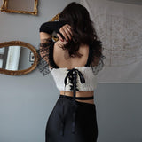 Music Festivals Rave Outfits Girls Tops Summer Women's Sexy Short T-shirt Women