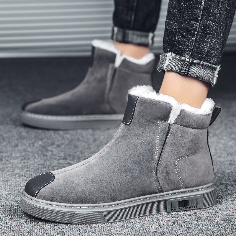 Men's Martin Boots Autumn and Winter Snow Boots Sneakers Men's Sneakers Black