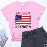 Let's Go Brandon T Shirt Women's Top Printed Short Sleeve T-shirt Women