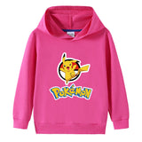 Children Pokemon Pikachu Hoodie Spring and Autumn Boys and Girls Cotton Hooded Sweater