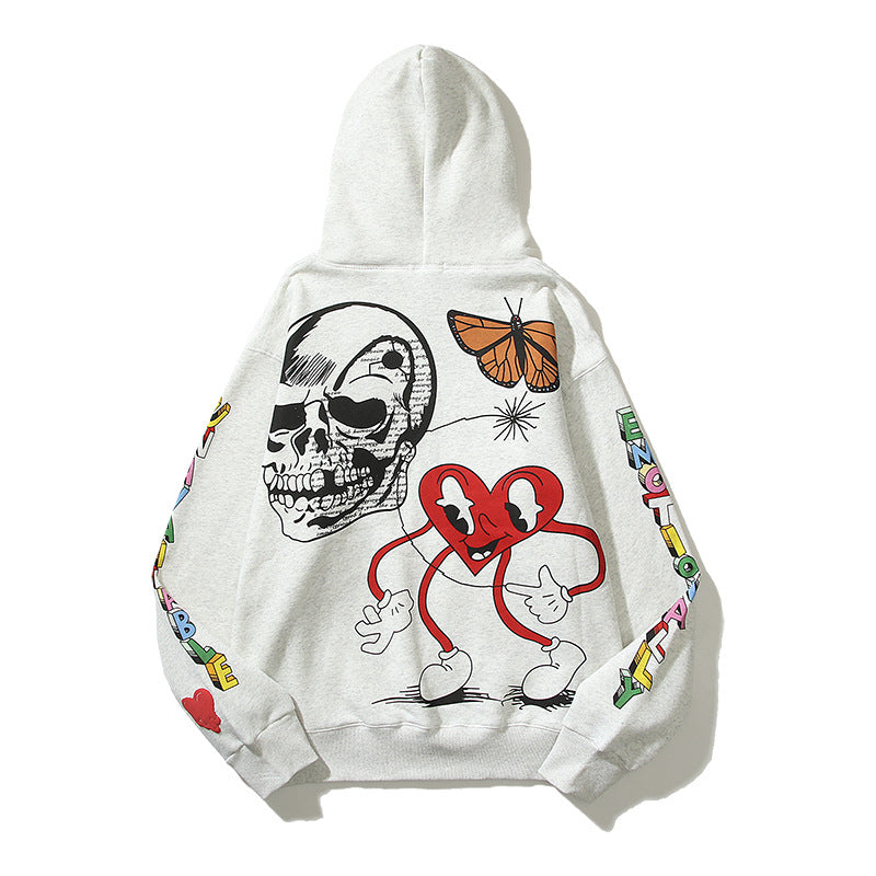 Cpfm Hoodie Autumn and Winter American Retro Printed Graffiti Pullover Loose Men and Women Casual
