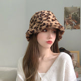 Leopard Fur Hat Bucket Hat Bucket Hat