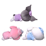 My Melody Plush Cartoon Sleep with Face down Series Clow M Melody Cinnamon Dog Plush Toy Doll Pillow Kulomi