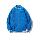 Baby Blue Varsity Jacket Spring Baseball Uniform Trendy Men