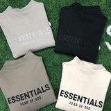 Fog Fear Of God Essentials Hoodie Half Zipper Sweater Back Alphabet Plus Velvet Stand Collar Sweater Men