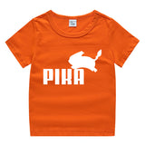 Children Pokemon Pikachu T Shirt Summer Cotton Short Sleeve T-shirt Sports