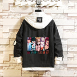Comic Denim Jacket Men's and Women's Fashion Denim Jacket Top