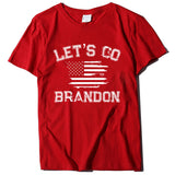 Let's Go Brandon T Shirt Letter Print Short-Sleeve T-shirt for Women